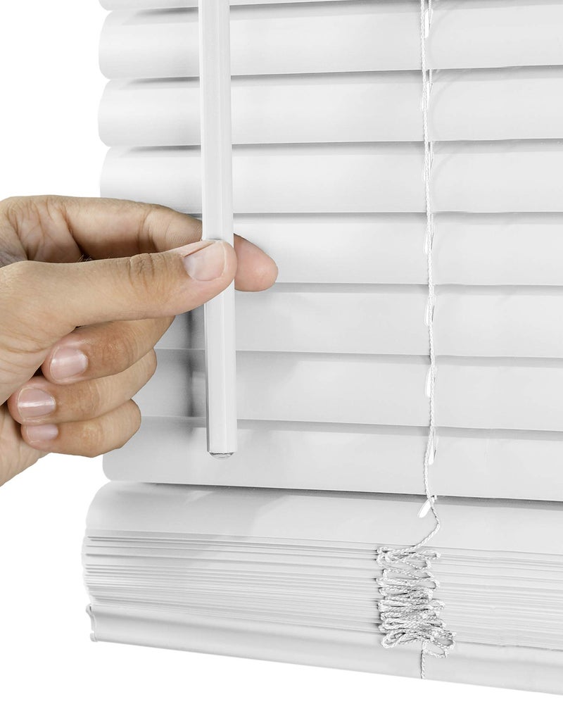 CHICOLOGY Mini Blinds for Indoor Windows â€“ 34"W x 48"H, White Horizontal Vinyl Blinds | Cordless | Easy to Install | Sleek Low-Profile Fit for Doors, Offices, Kitchens & Apartments - Image 3
